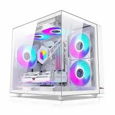PC POWER OCEAN VIEW PG-H25 WHITE ATX GAMING CASING (5 X ARGB FAN)