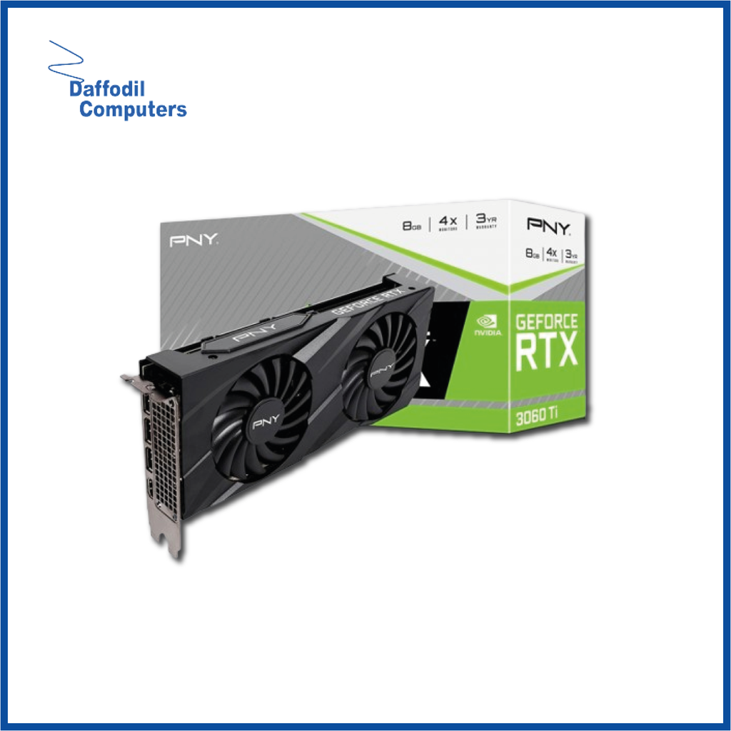 Pny Geforce Rtx 3060 Ti 8gb Verto Dual Fan Lhr, Vcg3060t8ldfbpb1