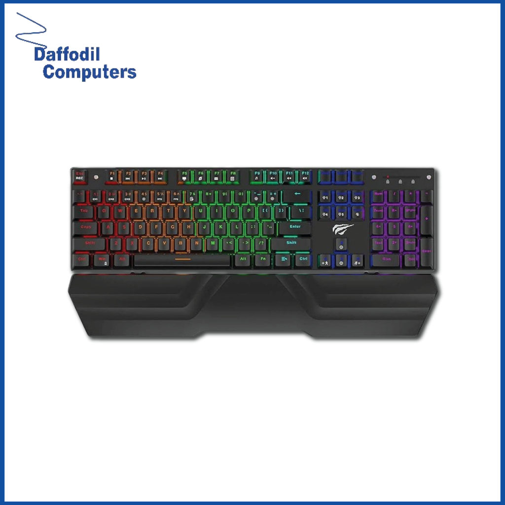 Havit Kb856l Gamenote Usb Rgb Backlit Mechanical Keyboard Rest