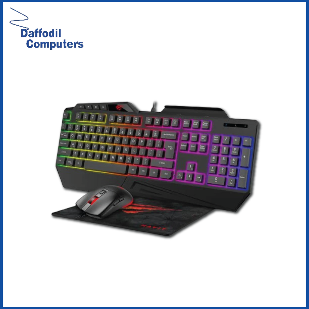 Havit Kb889cm Rgb  Gaming Keyboard,Mouse,Head Phone,3-In-1 Combo