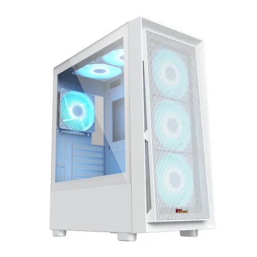 PC POWER PP-GS2404V3 MESH WH CRYSTAL GLASS V3 ATX GAMING (4 X ARGB FAN)6