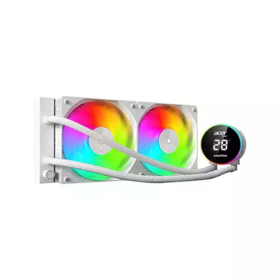 ACER AC240YN WHITE 240mm LIQUID COOLER WITH TEMPERATURE DISPLAY