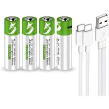 USB Rechargeable Battery AA 1.5V 4 Piece