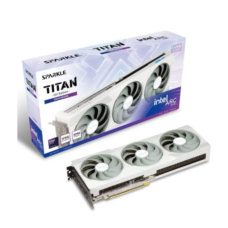 SPARKLE B580 TITAN LUNA OC EDITION 12GB GDDR6 TRIPLE FAN GRAPHICS CARD